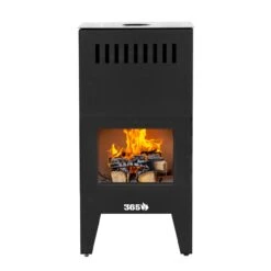 Gartenkamin TINUS Schwarz Mit Optionalem Grillrost