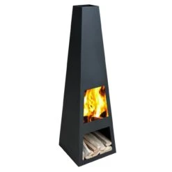 Outdoor/Garten Kamin Feuersäule Vilos Schwarz -Besten Kamin Laden gartenkamin vilos schwarz web1 1280x1280