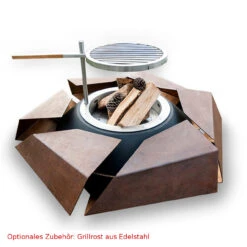 Stravaganza Designer Feuerschale Gartenkamin Optional Grill -Besten Kamin Laden glammfire stravaganza grillrost1 1280x1280