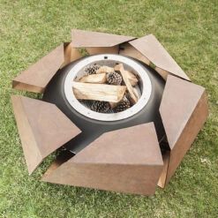 Stravaganza Designer Feuerschale Gartenkamin Optional Grill