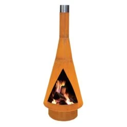 Outdoor/Garten Kamin Feuersäule Denver Cortenstahl