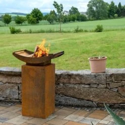 Gartenkamin Feuerschale Grill AKIRA Mit Podest Cortenstahl -Besten Kamin Laden grill gartenkamin feuercampus365 akira podest cortenstahl web4 1280x1280