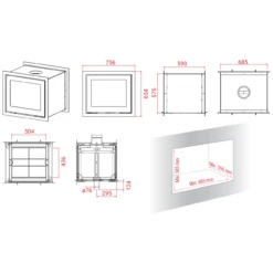 H570T Black Magic Tunnel Einbau-Kaminkassette 6kW 9 H570T Black Magic Tunnel Einbau-Kaminkassette 6kW -Besten Kamin Laden h570 t masse 1280x1280 1