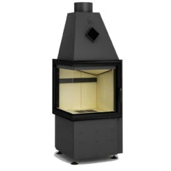 Smart 2LT Eckkamin Links 7kW Rahmenlose Tür