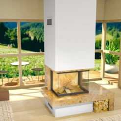 Volcano 3PLH Panorama Kamineinsatz 11kW Dreiseitig Schwarz -Besten Kamin Laden hajduk volcano 3plh int3 1280x1280