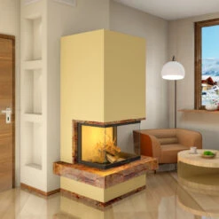 Volcano 3PLH Panorama Kamineinsatz 11kW Dreiseitig Schwarz -Besten Kamin Laden hajduk volcano 3plh int5 1280x1280