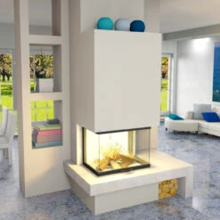 Volcano 3PLH Panorama Kamineinsatz 11kW Dreiseitig Schwarz -Besten Kamin Laden hajduk volcano 3plh int 1280x1280