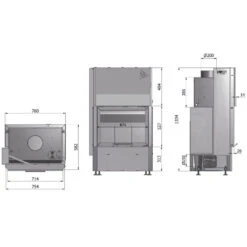 Volcano WH18 Wassergeführter Kamineinsatz 18kW Hebetür 7 Volcano WH18 Wassergeführter Kamineinsatz 18kW Hebetür -Besten Kamin Laden hajduk volcano wh18 masszeichnung 1280x1280