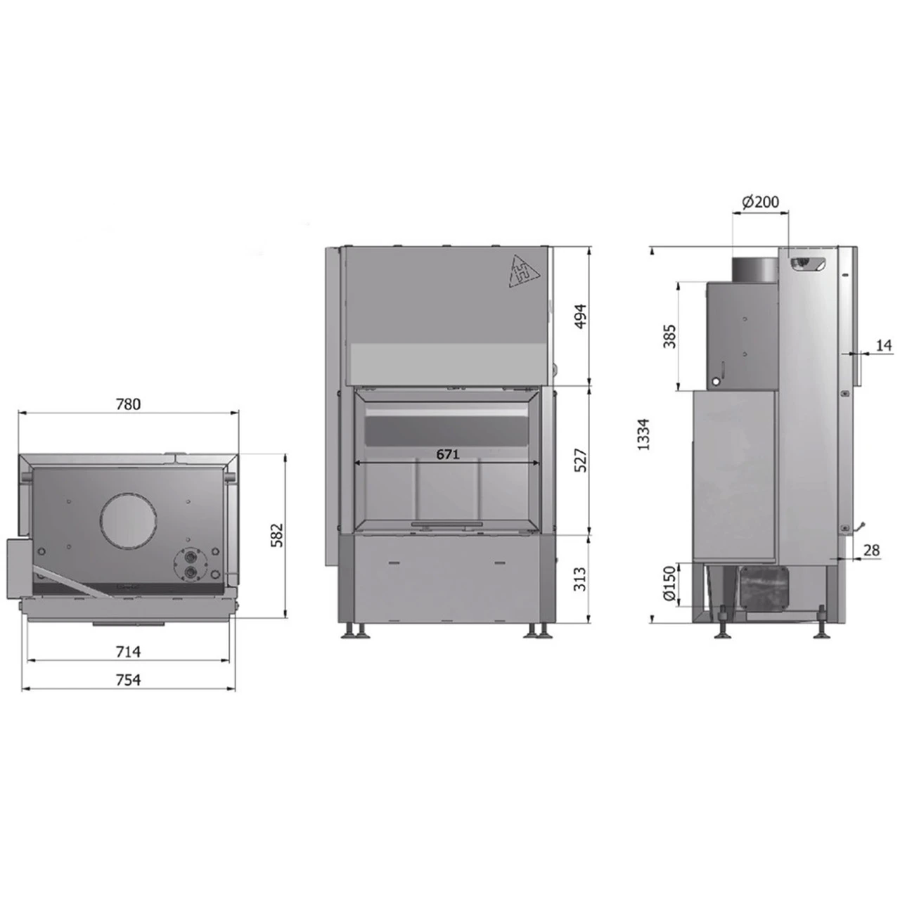 Volcano WH18 Wassergeführter Kamineinsatz 18kW Hebetür 5 Volcano WH18 Wassergeführter Kamineinsatz 18kW Hebetür – Bild 3