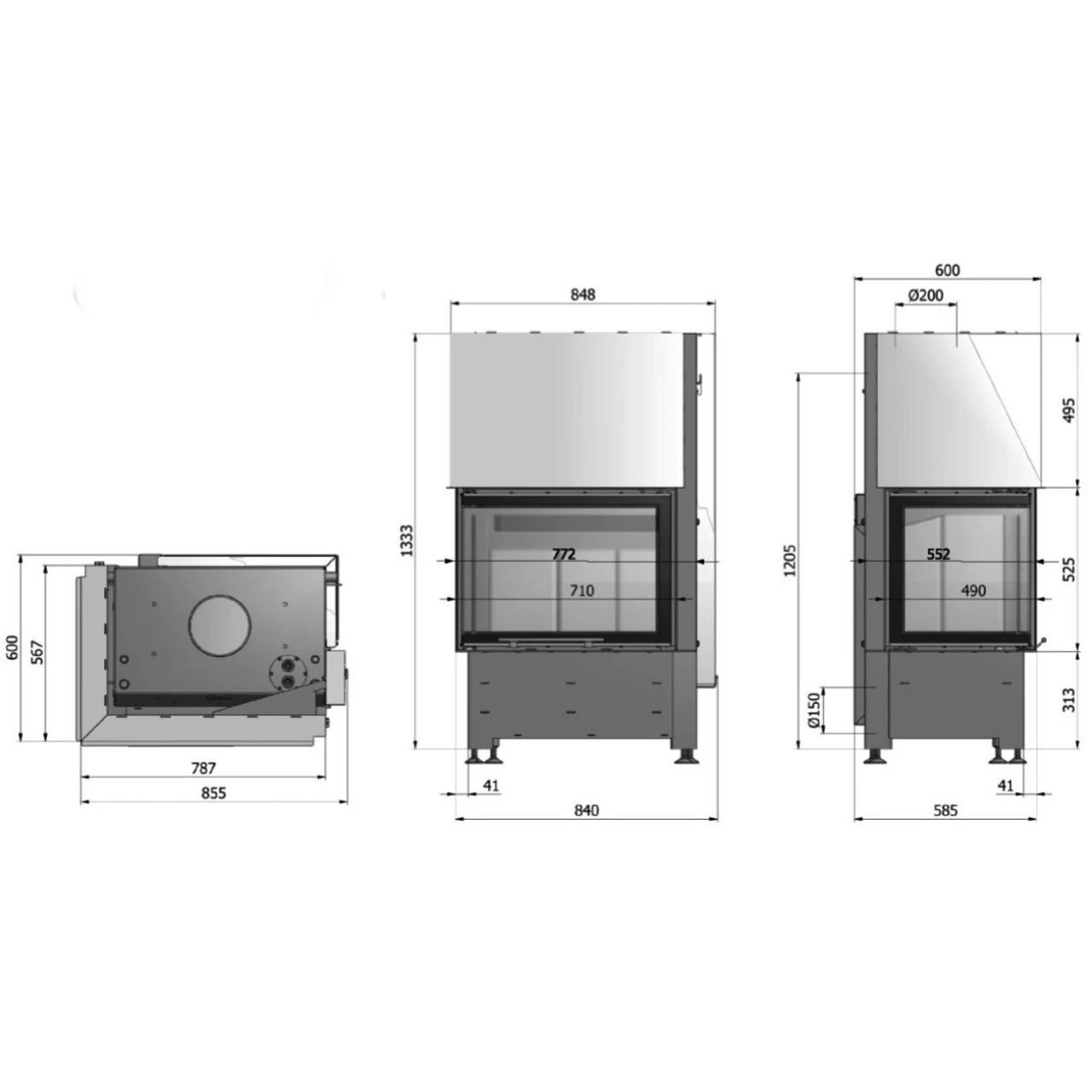 Kaminbausatz Imperial Extra Plus Wasserkamin WLTh 12kW Linksverglast 9 Kaminbausatz Imperial Extra Plus Wasserkamin WLTh 12kW Linksverglast – Bild 7