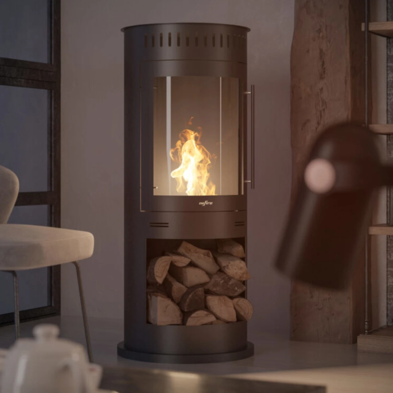 Incoza IV Ethanolkamin Kaminofen Schwarz 4 Incoza IV Ethanolkamin Kaminofen Schwarz – Bild 2