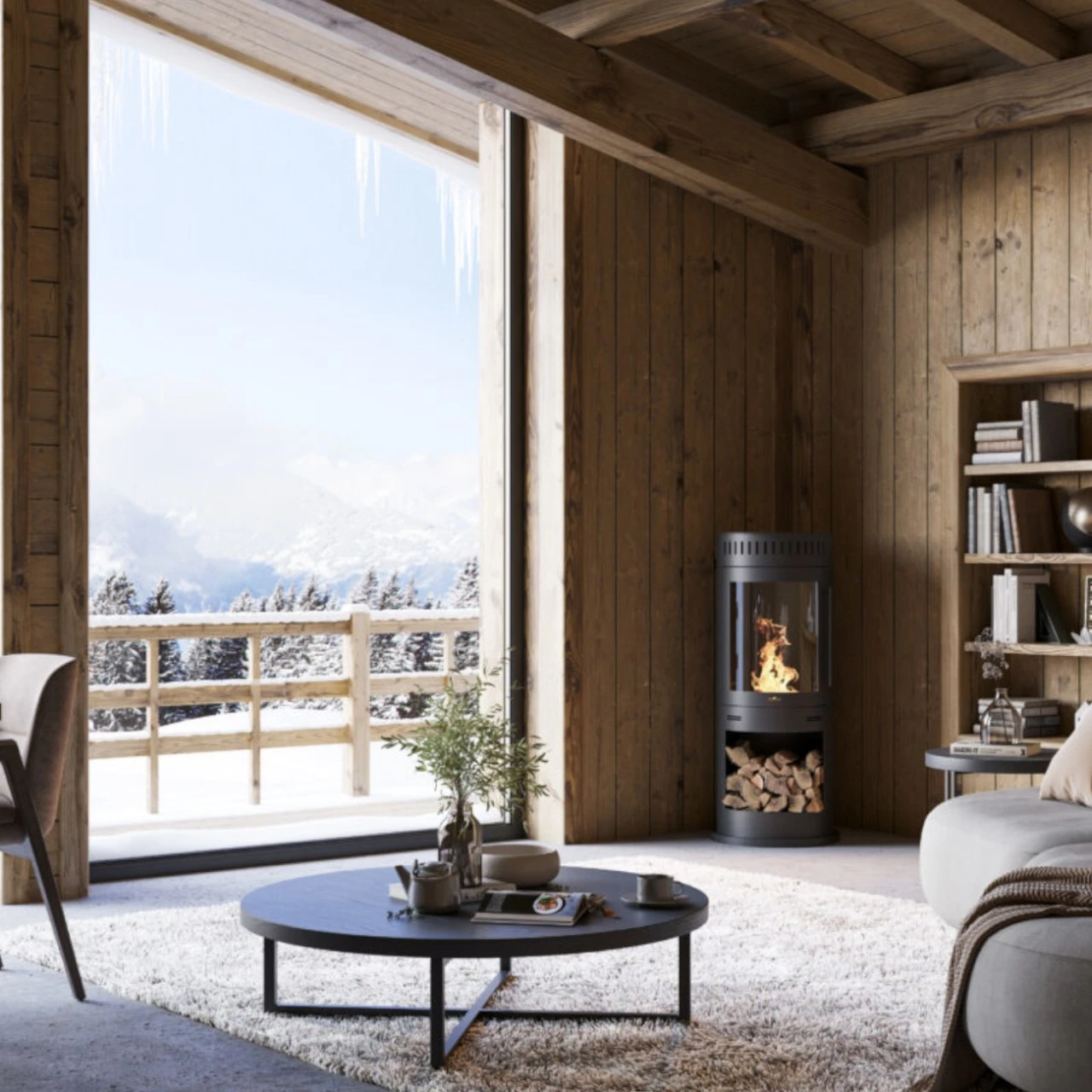 Incoza IV Ethanolkamin Kaminofen Schwarz 8 Incoza IV Ethanolkamin Kaminofen Schwarz – Bild 6