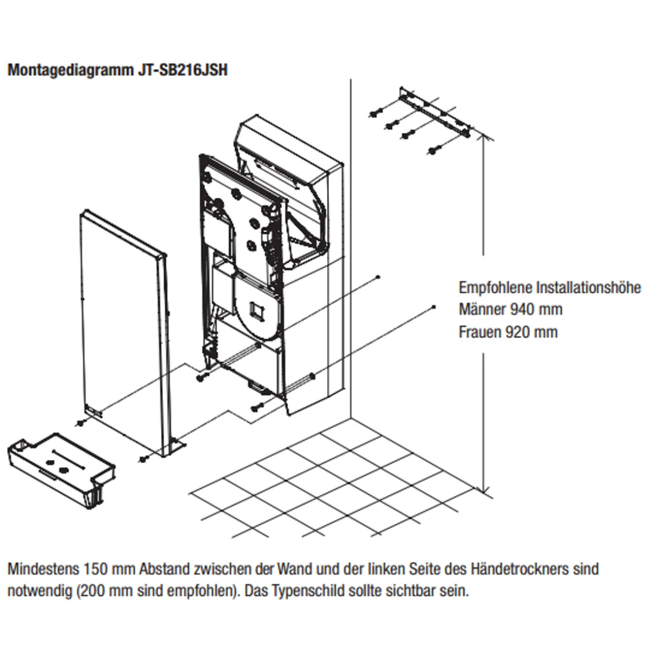 Mitsubishi Electric Jet Towel Slim Händetrockner Dunkelgrau 12 Mitsubishi Electric Jet Towel Slim Händetrockner Dunkelgrau – Bild 10