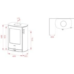 Jubilee Wall Wand-Kaminofen 4kW -Besten Kamin Laden jubilee15 wall masse 1280x1280