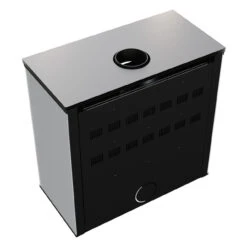 Juno 12 Kaminofen Weiß 12kW Mit Rahmenloser Scheibe -Besten Kamin Laden juno 12 weiss hinten 1280x1280