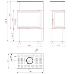 Kompakt 8CL Kaminofen Kaminbausatz 8kW Linksverglast -Besten Kamin Laden kaminbausatz kompakt 8 cl masse 1280x1280