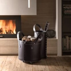 Tocad Designer Kaminbesteckset Und Holzkorb Dunkel Braun -Besten Kamin Laden kaminbesctek holzkorb tocad dunkel braun web3 1280x1280