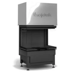 Volcano 3PLH Panorama Kamineinsatz 11kW Dreiseitig Schwarz