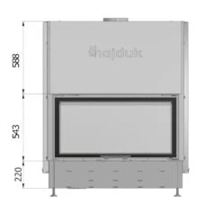 Volcano DTh FD Tunnel-Kamineinsatz 11kW Hebetür -Besten Kamin Laden kamineinsatz tunnel volcano dth fd masse2 1280x1280