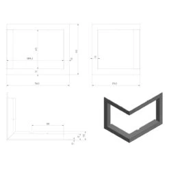Eck-Kamineinsatz VNL Links 9kW Mit Hebetür -Besten Kamin Laden kamineinsatz vnl 610 430 blendrahmen masse 1280x1280