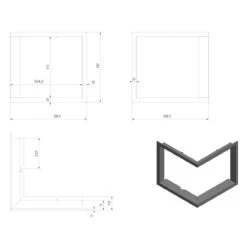 Eck-Kamineinsatz VNP Rechts 8kW Mit Hebetür -Besten Kamin Laden kamineinsatz vnp 480 480 blendrahmen masse 1280x1280