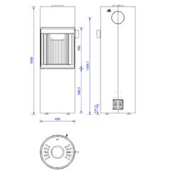 Prego X DIBT Kaminofen 6KW 180° Panorama Sichtscheibe Schwarz -Besten Kamin Laden kaminofen cera prego X dibt masse 1280x1280 1