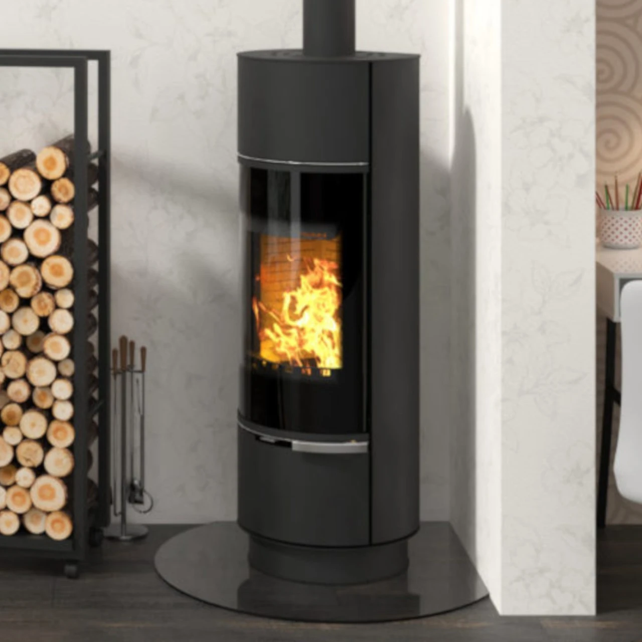 Atika Steel Speicher-Kaminofen 7kW Schwarz 4 Atika Steel Speicher-Kaminofen 7kW Schwarz – Bild 2