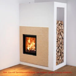 Kera Xtra Designer Kaminbausatz 6kW Wärmespeicherung -Besten Kamin Laden kera xtra sandstein3 1280x1280