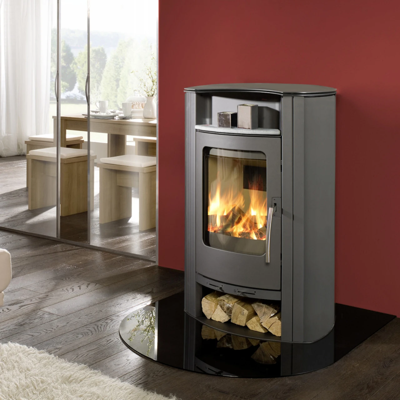 Caron Aqua Wasser Kaminofen 7+3 KW Gussgrau 4 Caron Aqua Wasser Kaminofen 7+3 KW Gussgrau – Bild 2