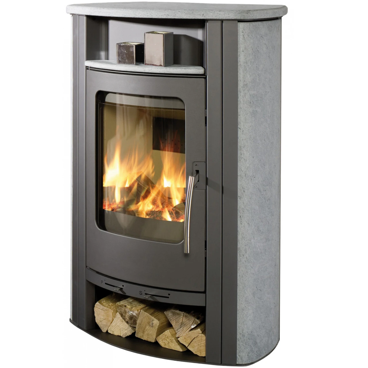 Caron Aqua Wasser Kaminofen 4+3 Gussgrau Serpentinstein 3 Caron Aqua Wasser Kaminofen 4+3 Gussgrau Serpentinstein