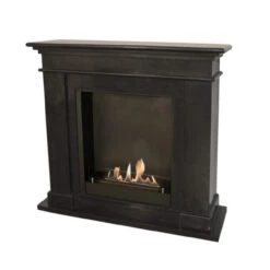 Kos Bioethanol Kamin Schwarz Naturstein Poliert / Unpoliert