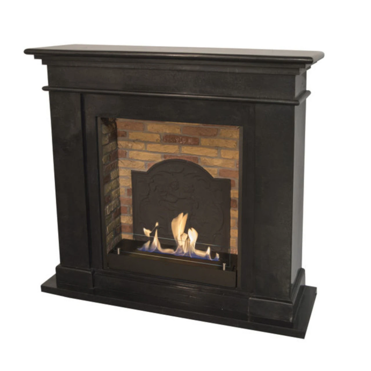 Kos Bioethanol Kamin Schwarz Naturstein Mit Steindekor Und Medaillon 3 Kos Bioethanol Kamin Schwarz Naturstein Mit Steindekor Und Medaillon