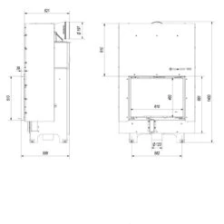 MBZ13 Warmluft-Kamineinsatz 13kW Mit Hebetür -Besten Kamin Laden kratki mbz hebet r masse2 1280x1280