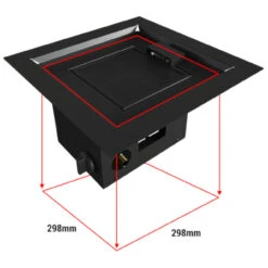 Outdoor Einbau Gaskamin / Heizstrahler 39x39 Mit 13 KW -Besten Kamin Laden kratki aqf01 gaskamin heizstrahler masse2 1280x1280