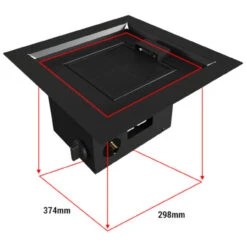 Outdoor Einbau Gaskamin / Heizstrahler 47x39 Mit 13 KW -Besten Kamin Laden kratki aqf02 einbau gaskamin heizstrahler masse2 1280x1280