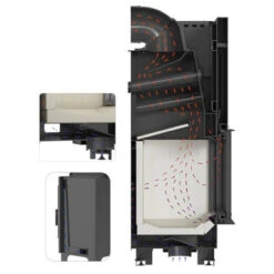 MB120 Panorama Warmluft-Kamineinsatz 20 Kw -Besten Kamin Laden kratki mb 120 ventilation 1280x1280