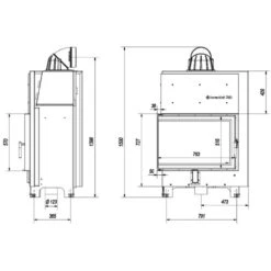 MBA Warmluft-Eckkamineinsatz 17kW Linksverglast 19 MBA Warmluft-Eckkamineinsatz 17kW Linksverglast -Besten Kamin Laden kratki mba links masse1 1280x1280