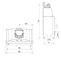 MBO Warmluft-Kamineinsatz 15kW Schwenktür -Besten Kamin Laden kratki mbo kamineinsatz masse1 1280x1280