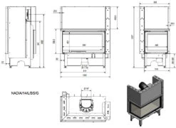 Nadia 14 Warmluft Kamineinsatz 14kW Hebetür Links Verglast 19 Nadia 14 Warmluft Kamineinsatz 14kW Hebetür Links Verglast -Besten Kamin Laden kratki nadia 14 links masse 1280x1280