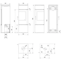Thor Eck-Kaminofen 8kW -Besten Kamin Laden kratki thor 8 masse 1280x1280