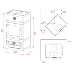 Lotus 2060 Kaminofen 8kW Schwarz 10 Lotus 2060 Kaminofen 8kW Schwarz -Besten Kamin Laden lotus kaminofen 2060 masse 1280x1280 1