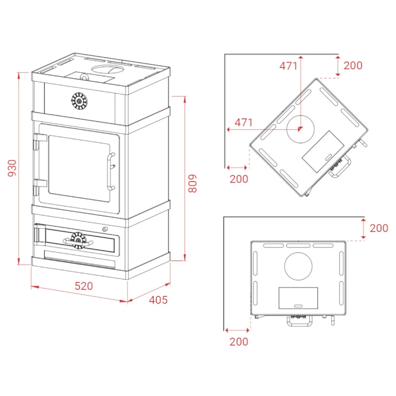 Lotus 2060 Kaminofen 8kW Schwarz 6 Lotus 2060 Kaminofen 8kW Schwarz – Bild 4