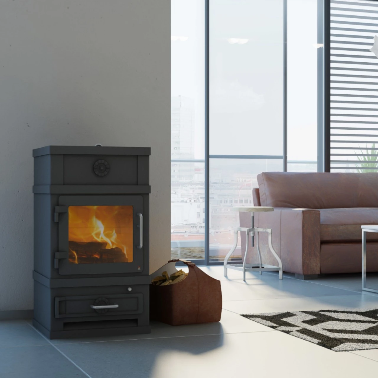 Lotus 2060 Kaminofen 8kW Schwarz 4 Lotus 2060 Kaminofen 8kW Schwarz – Bild 2