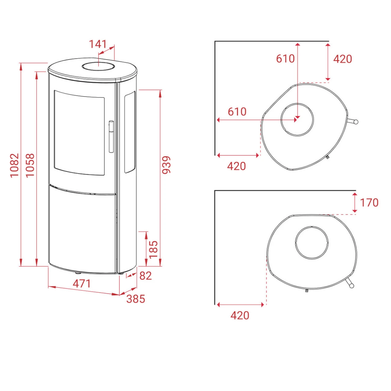 Mira 4 Panorama Kaminofen 5kW 12 Mira 4 Panorama Kaminofen 5kW – Bild 10