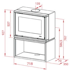 Style 370 Speckstein 6kW Kaminofen -Besten Kamin Laden lotus style H370 IndianNight masse 1280x1280