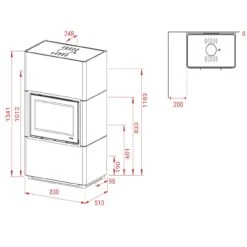Beto 470M+ Speckstein Speicher-Kaminbausatz 6kW -Besten Kamin Laden lotus beto470 kaminbausatz masse 1280x1280 1