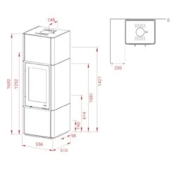 Beto 700M Speckstein Speicher-Kaminbausatz 6kW -Besten Kamin Laden lotus beto700m kaminbausatz masse 1280x1280
