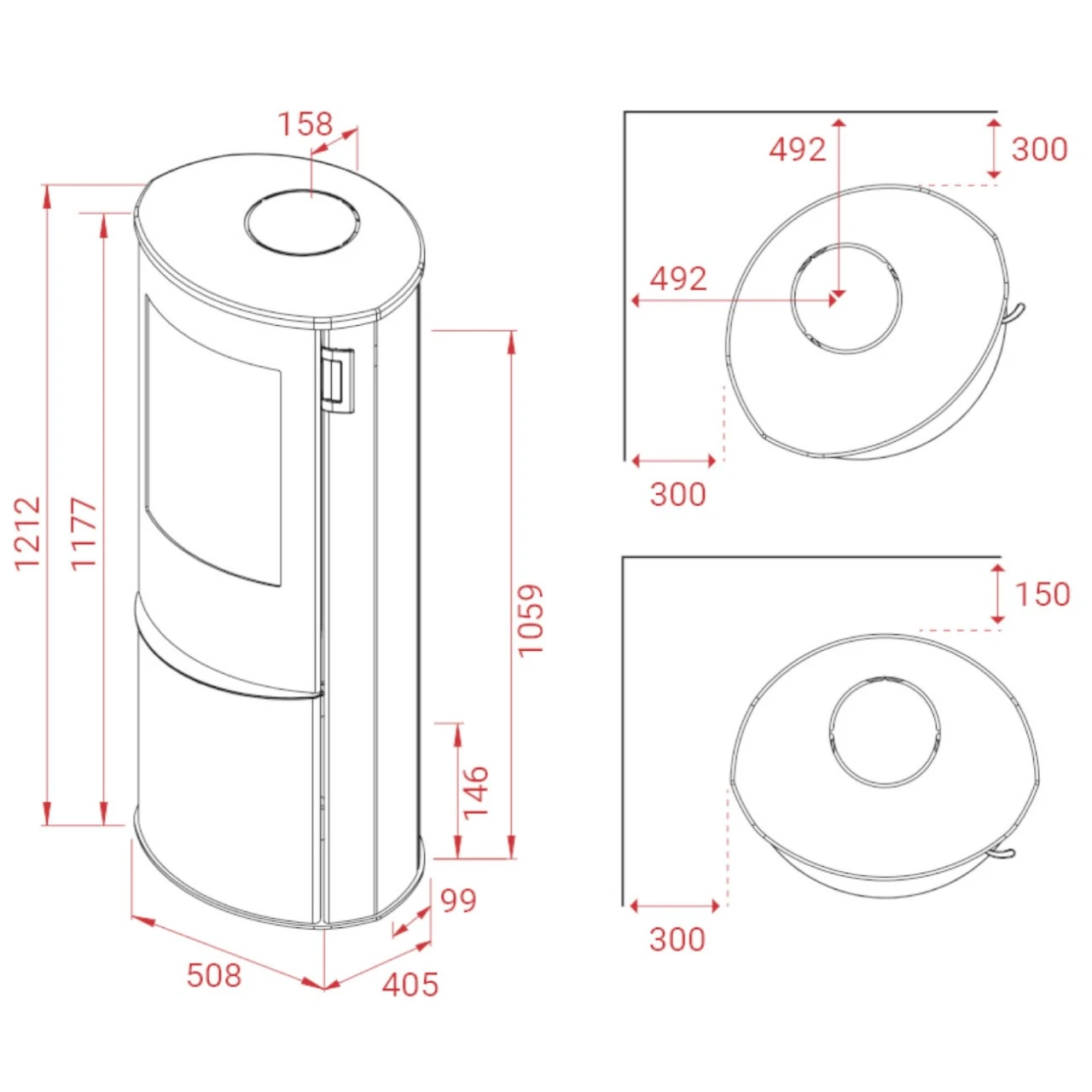 Liva 6 Kaminofen Schwarz 5kW 9 Liva 6 Kaminofen Schwarz 5kW – Bild 7