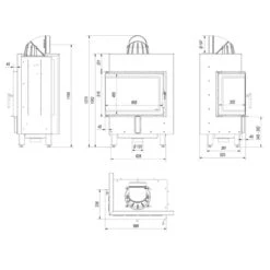 Lucy 12 Warmluft Kamineinsatz Linksverglast 12kW 22 Lucy 12 Warmluft Kamineinsatz Linksverglast 12kW -Besten Kamin Laden lucy 12 links masse 1280x1280