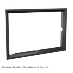 Lucy 14 Tunnel Panorama Kamineinsatz 14kW -Besten Kamin Laden lucy14 blendrahmen 1280x1280